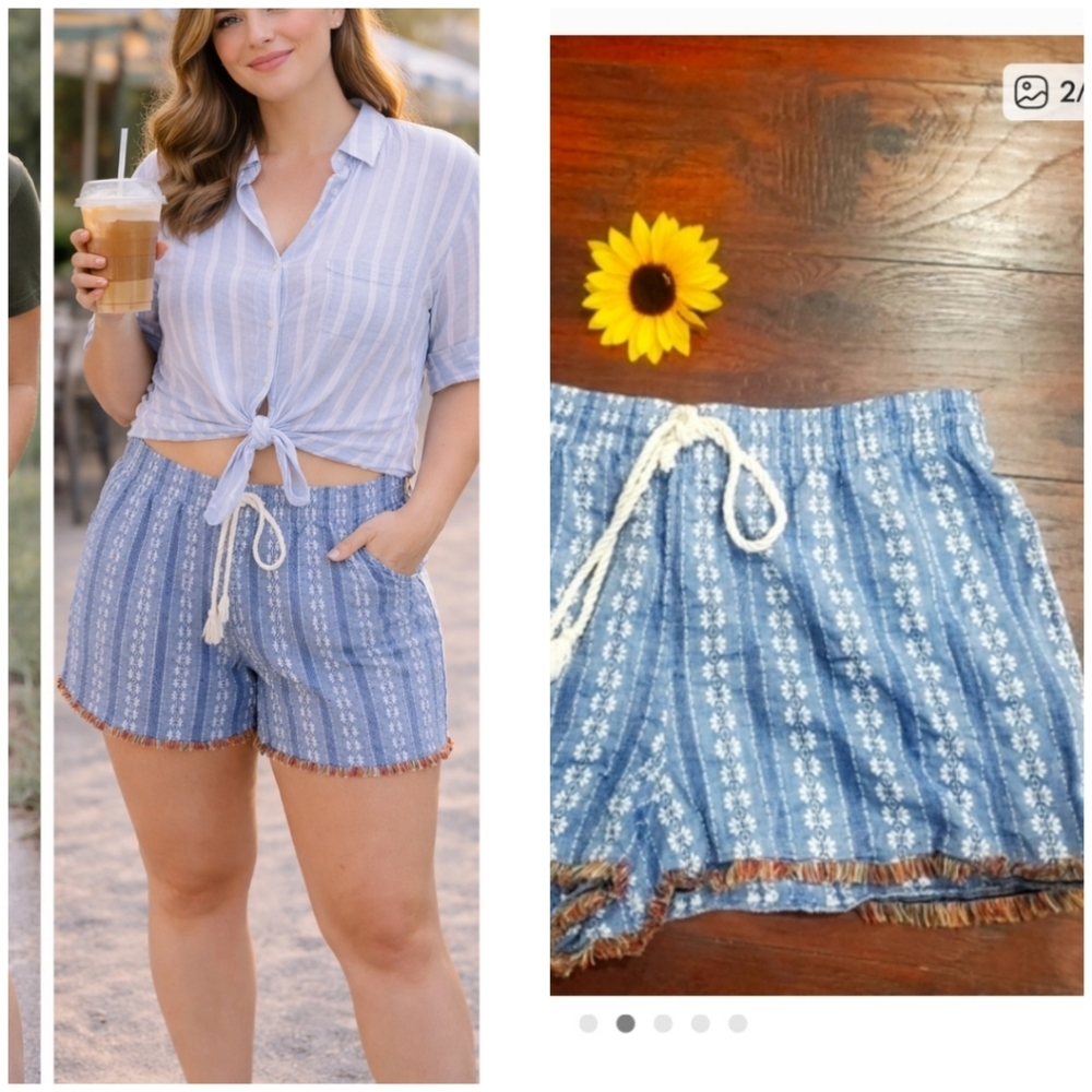 BOHO Cotton Shorts 🏝💃
